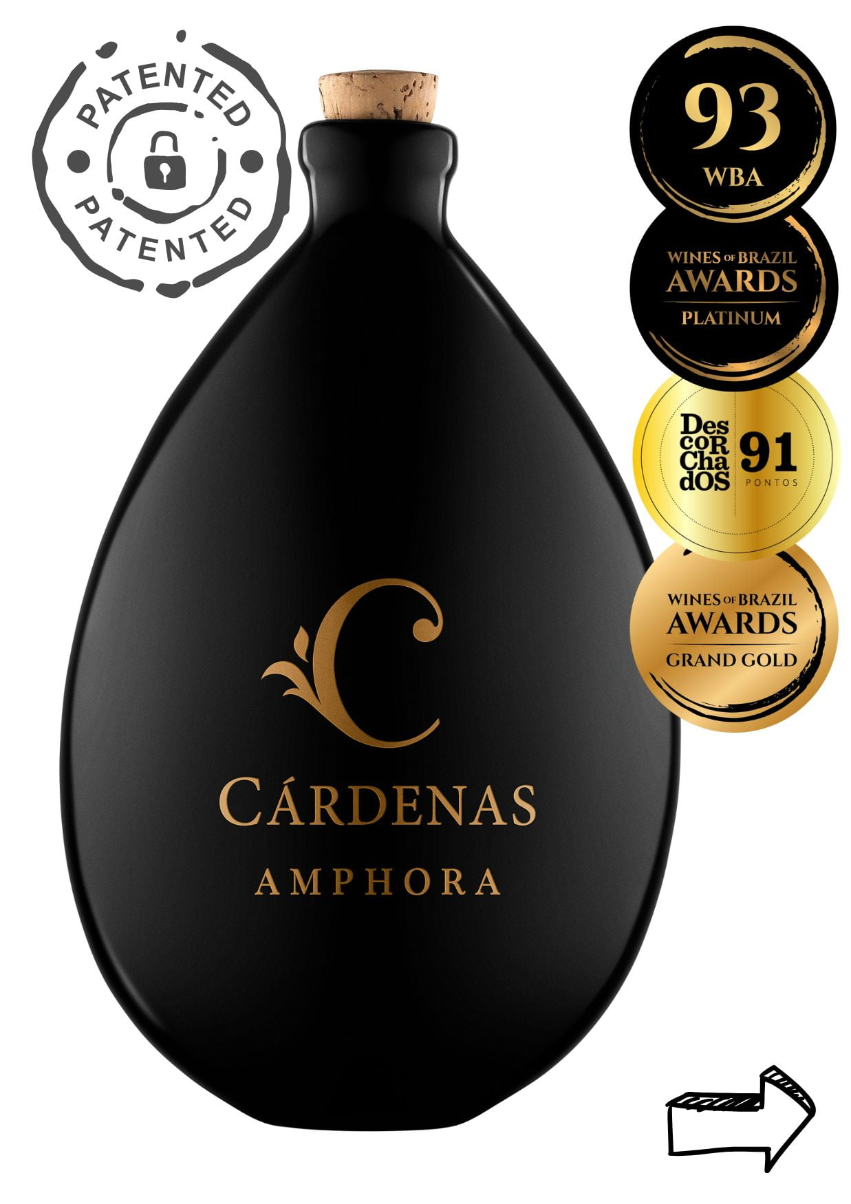 CARDENAS AMPHORA WINE REBO 2022 (PRETA)