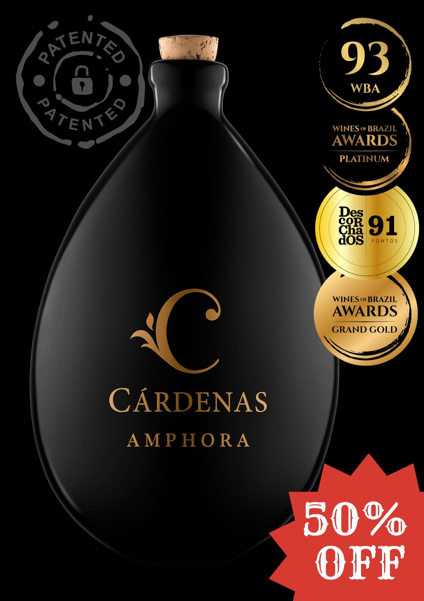CARDENAS AMPHORA WINE REBO 2022 (PRETA)