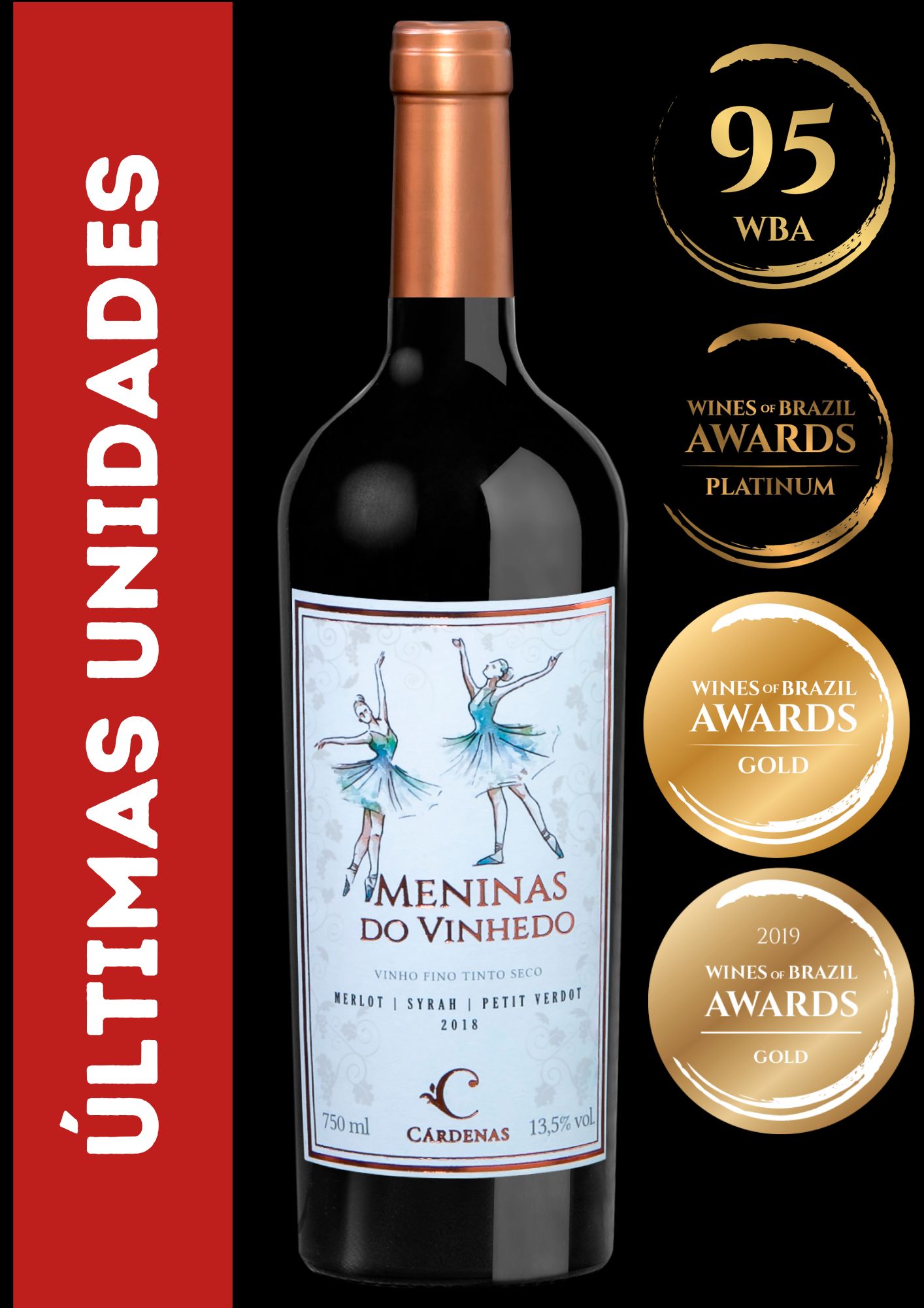 Meninas do Vinhedo Merlot  I  Syrah  I  Petit Verdot  2018