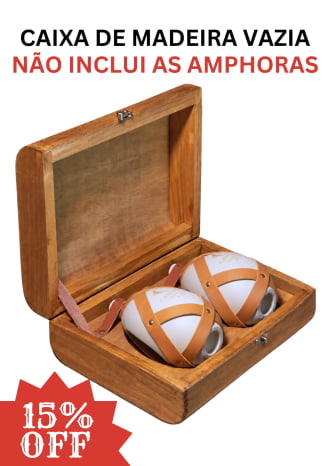 Caixa de Madeira (VAZIA) para 2 Amphoras