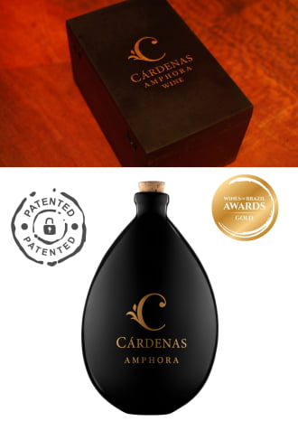 Caixa para 1 garrafa vazia + 1 Cardenas Amphora Wine Tannat 2017