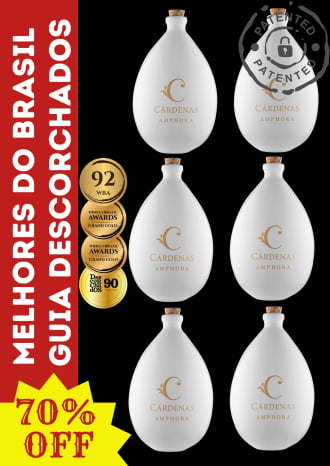 CARDENAS AMPHORA WINE MERLOT 2016 - 06 UNIDADES (BRANCA)