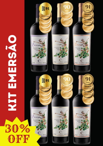 KIT EMERSÃO - 02 TANNAT 2019 + 02 SYRAH 2019 + 02 BLEND 2019
