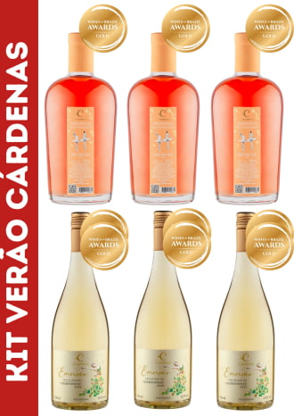 KIT VERAO CARDENAS 02 - 03 MV PINOT NOIR ROSÊ 2023 +03 EMERSÃO CHARDONAY 2022