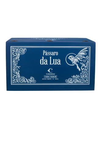 Caixa de Madeira Pássaro da Lua - Azul-Marinho (Vazia)