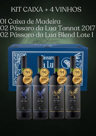 KIT 03 - 4 PÁSSAROS DA LUA + CAIXA DE MADEIRA